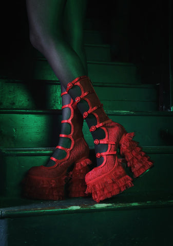 Paranormal Bride Platform Boots