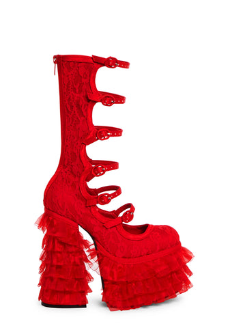 Paranormal Bride Platform Boots