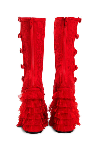 Paranormal Bride Platform Boots