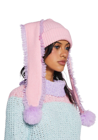 Bunny Ear Knit Beanie