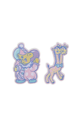 Clown Bear And Giraffe Patch Set