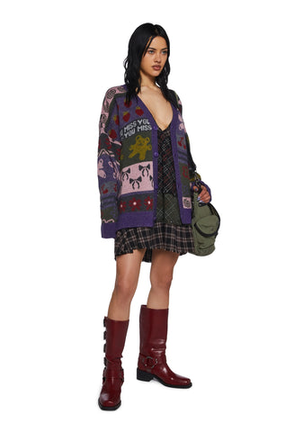 Miss You Jacquard Cardigan