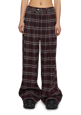 Hari Plaid Baggy Trousers