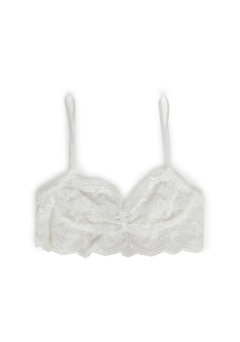 Hidden Secrets Lace Bralette - White