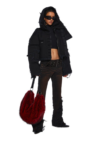 Belted Distressed Pants