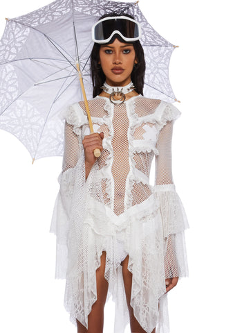 Hidden Oasis Parasol - White