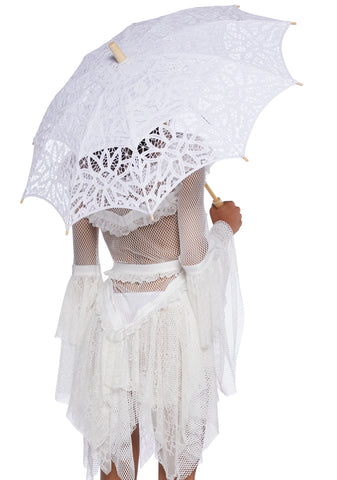 Hidden Oasis Parasol - White