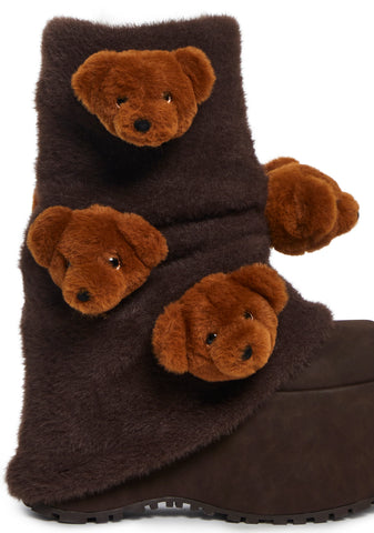 Snuggle Wonderland Platform Boots - Teddy Bear