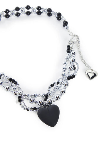 Twisted Heart Statement Necklace