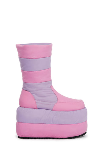 Sweet Retreat Platform Puffer Boots