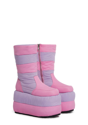 Sweet Retreat Platform Puffer Boots