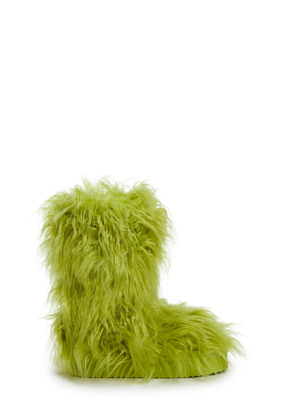 Night Lurker Fuzzy Slipper Boots - Green