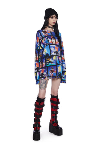 Spooky Girl Power Oversized Sweater
