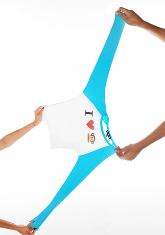 I Love Julius Raglan Top