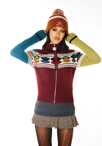 Retro Cozy Intarsia Sweater