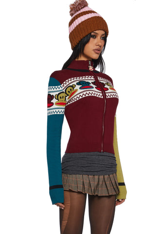 Retro Cozy Intarsia Sweater