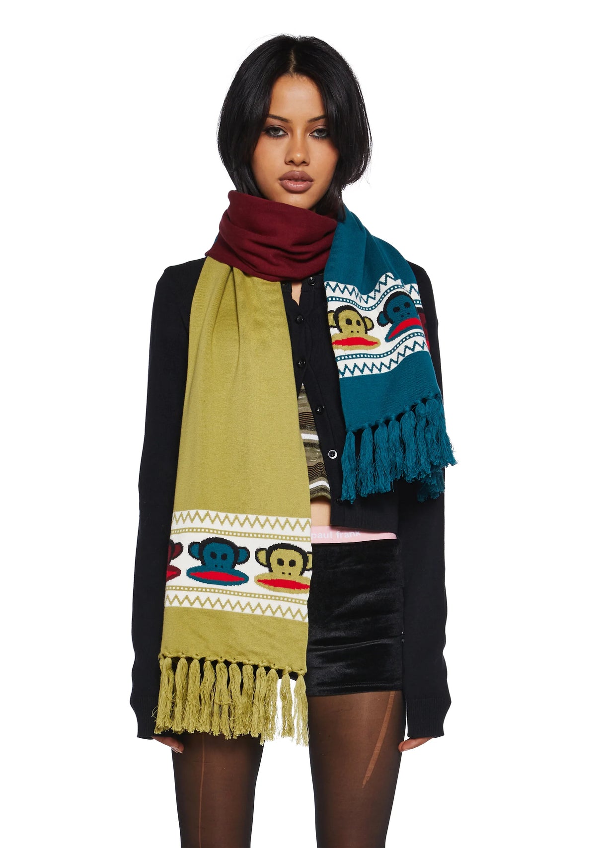 Retro Cozy Knit Scarf