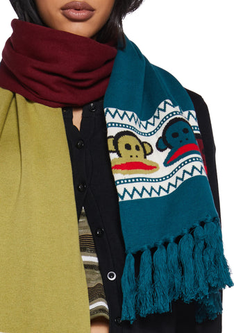 Retro Cozy Knit Scarf