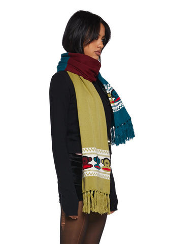 Retro Cozy Knit Scarf