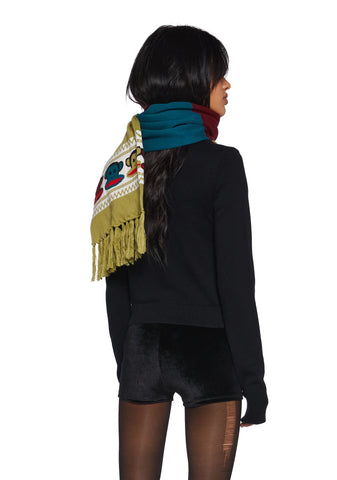 Retro Cozy Knit Scarf