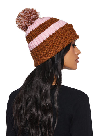 Iconic Behavior Pom Pom Beanie