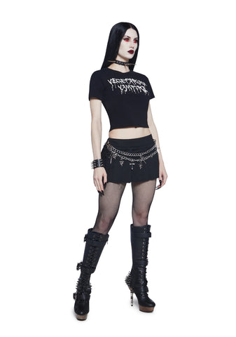 End Of Days Chain Belt Mini Skirt