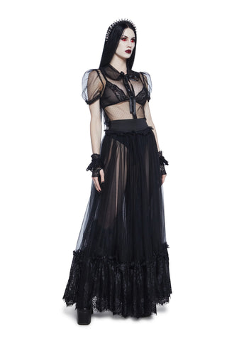 Dance With Death Maxi Skirt