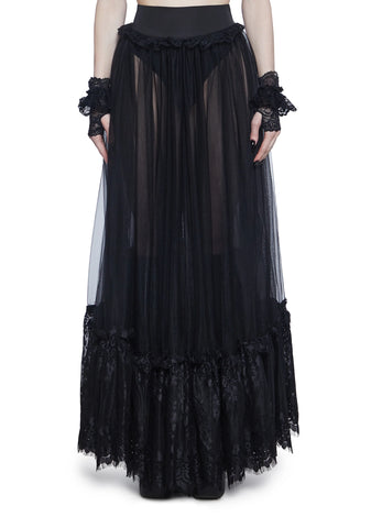 Dance With Death Maxi Skirt