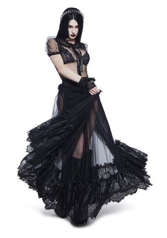 Dance With Death Maxi Skirt