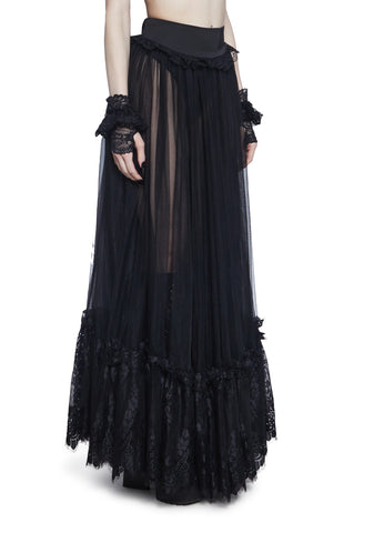 Dance With Death Maxi Skirt