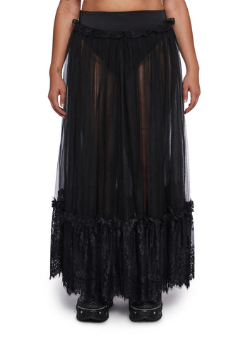 Dance With Death Maxi Skirt
