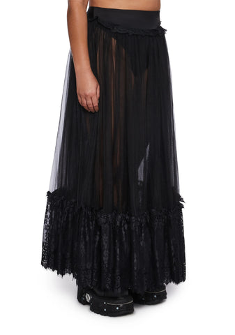 Dance With Death Maxi Skirt