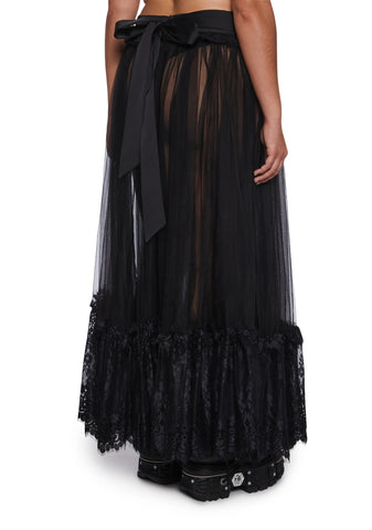 Dance With Death Maxi Skirt