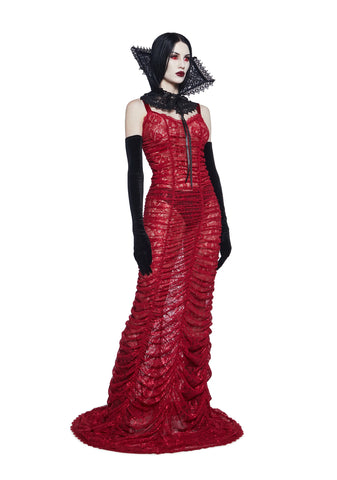 Blood Sucker Maiden Lace Maxi Dress