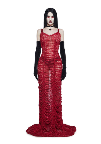 Blood Sucker Maiden Lace Maxi Dress