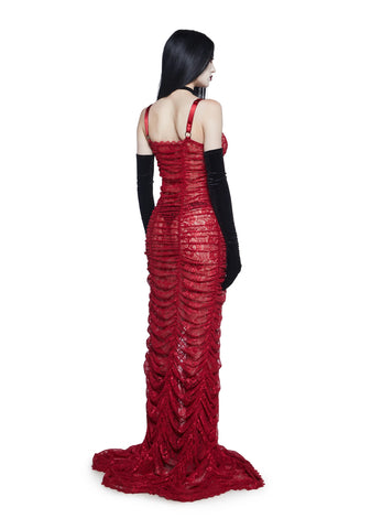 Blood Sucker Maiden Lace Maxi Dress