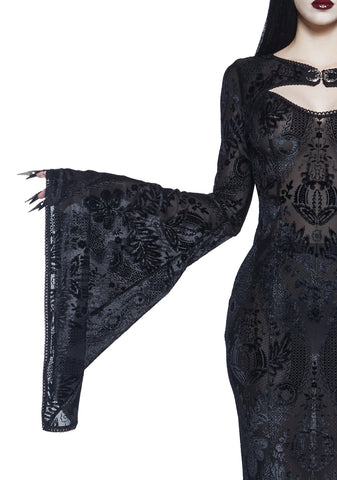 Druid’s Wife Maxi Dress And Shrug Set - Black