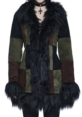 Hearing Heartbeats Faux Suede Coat