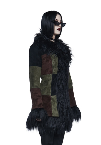 Hearing Heartbeats Faux Suede Coat