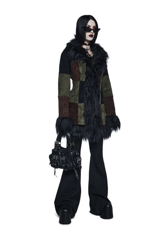 Hearing Heartbeats Faux Suede Coat