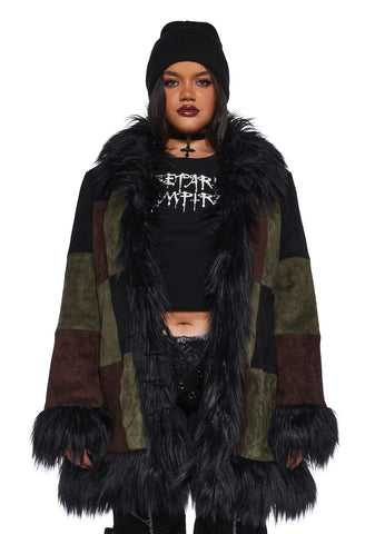 Hearing Heartbeats Faux Suede Coat