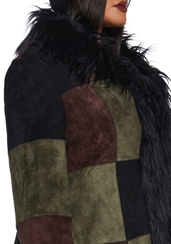 Hearing Heartbeats Faux Suede Coat