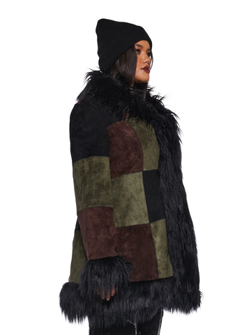 Hearing Heartbeats Faux Suede Coat