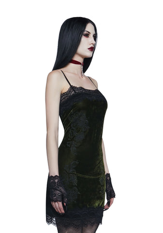 Take Me To The Altar Slip Dress - Green