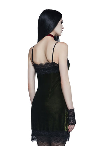 Take Me To The Altar Slip Dress - Green