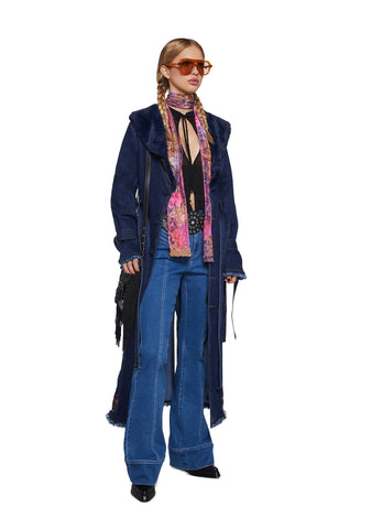 Woven Dreams Denim Trench Coat