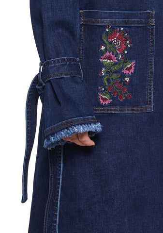 Woven Dreams Denim Trench Coat