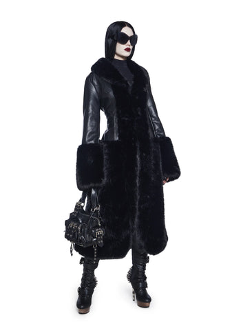 Dark Gift Faux Fur Coat