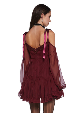 Whirlwind Radiance Mini Dress - Red