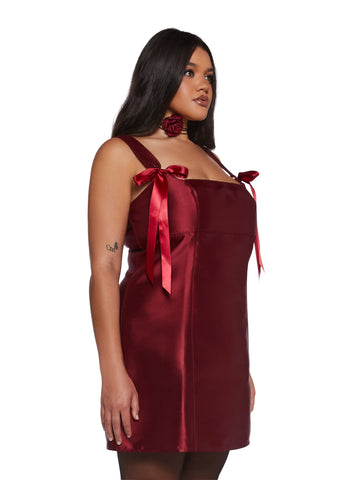 Pixie Stardust Mini Dress - Burgundy